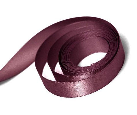 Burgundy - Single Face Satin Ribbon - 1/2" x 100 Yards