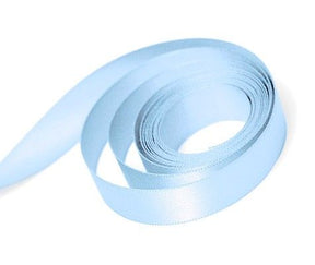 Light Blue - Single Face Satin Ribbon - 1/4" x 100 Yards