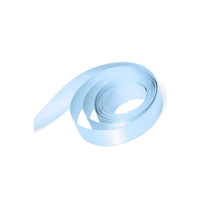 Light Blue - Single Face Satin Ribbon - 5/8" x 100 Yards