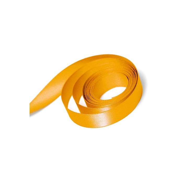 Tangerine - Single Face Satin Ribbon - 1/4" x 100 Yards