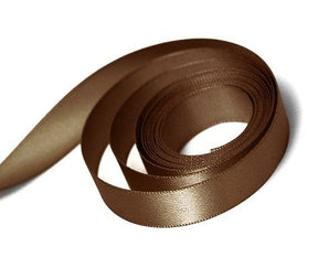 Brown - Single Face Satin Ribbon - 1/4" x 100 Yards