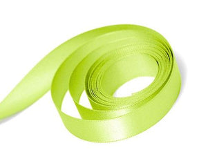 Lime - Single Face Satin Ribbon - 1/4" x 100 Yards