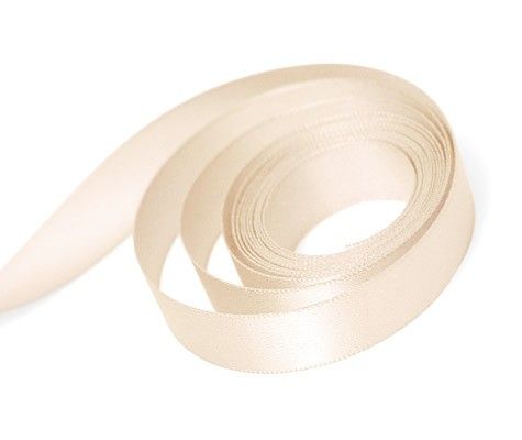 Pearl Beige - Single Face Satin Ribbon - 1/4" x 100 Yards