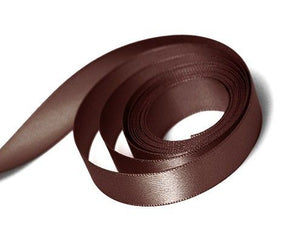 Chocolate - Single Face Satin Ribbon - 5/8" x 100 Yards