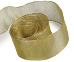 Gold - Soft Twinkle (Wired Edge) Ribbon - 1-1/2" x 50 Yards