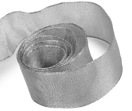 Silver - Soft Twinkle (Wired Edge) Ribbon - 2-1/4" x 50 Yards