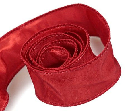 Red - Soiree (Wired Edge) Ribbon - 1-1/2" x 50 Yards