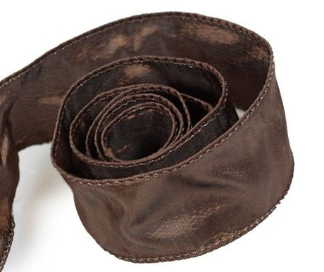 Brown - Soiree (Wired Edge) Ribbon - 1-1/2" x 50 Yards
