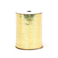 Gold - Glitter Curling Ribbon Uncrimped - 3/16" x 250 Yards