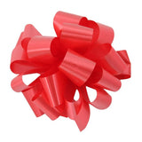 Red - Splendorette Pre-Notched Bow - 5" Width Bow with 18 Loops (1-1/4" Ribbon)