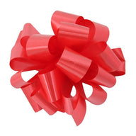 Red - Splendorette Pre-Notched Bow - 5" Width Bow with 18 Loops (1-1/4" Ribbon)