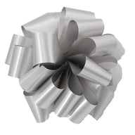 Silver - Splendorette Pre-Notched Bow - 5" Width Bow with 18 Loops (1-1/4" Ribbon)