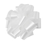 White - Splendorette Pre-Notched Bow - 5" Width Bow with 18 Loops (1-1/4" Ribbon)