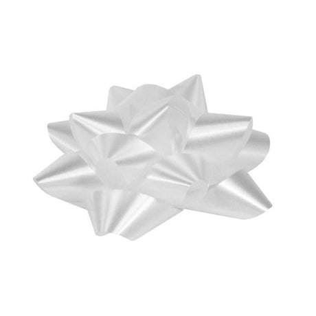 White - Splendorette Star Bow - 3-3/4" Width Bow with 15 loops (3/4" Ribbon)