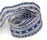 Navy / Silver - Star Bright (Wired Edge) Ribbon - 1-1/2" x 50 Yards