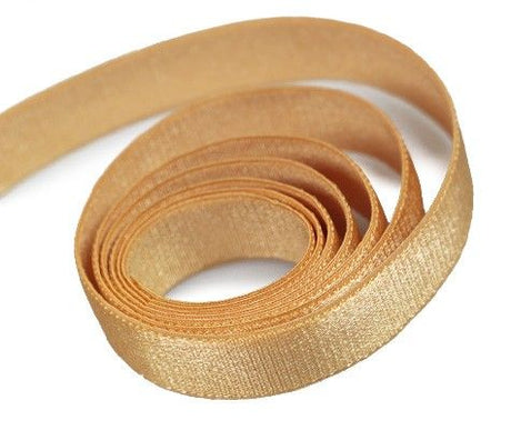Old Gold - Stretch Satin Ribbon - 3/8" x 25 Yards
