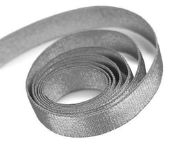 Metal Grey - Stretch Satin Ribbon - 3/8" x 25 Yards