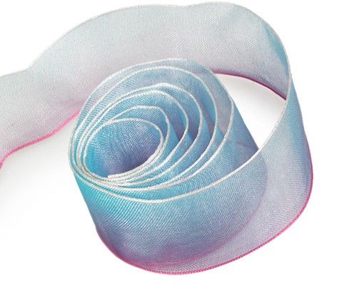 Blue / Pink - Sunburst (Wired Edge) Ribbon - 1-1/2" x 50 Yards
