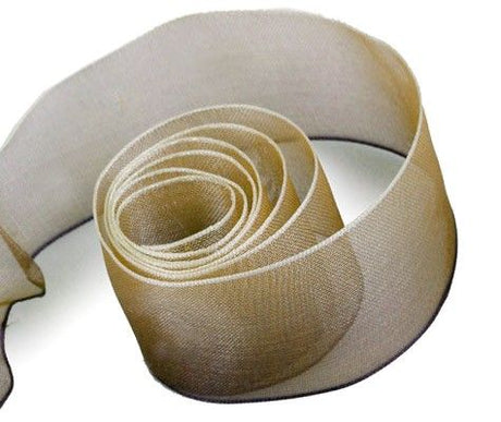 Brown - Sunburst (Wired Edge) Ribbon - 1-1/2" x 50 Yards