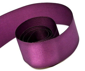 Plum - Sunrise Taffeta (Wired Edge ) Ribbon - 1-1/2" x 50 Yards