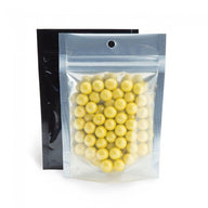 Clear/Black - Stand Up Zipper Pouch - 3-5/8 x 1.5 x 5"