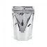 Solid Metallic Silver - Stand Up Zipper Pouch - 4-5/8 x 2 x 7-1/8"
