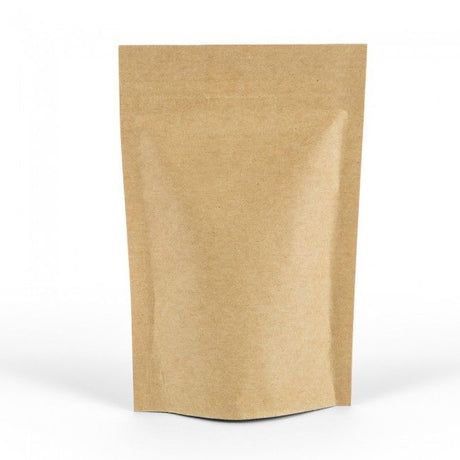 Natural Kraft - Stand Up Zipper Pouch - 6-5/8 x 3-1/2 x 10-1/8"