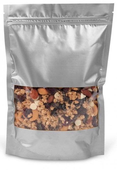 Satin Silver - Stand Up Zipper Pouch - 6-5/8 x 2-1/2 x 10-1/8"