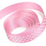Pink / White Dots - El Darado Swiss Dot Ribbon - 3/8" x 100 Yards