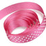 Hot Pink / White Dots - El Darado Swiss Dot Ribbon - 3/8" x 100 Yards