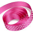 Shocking Pink / White Dots - El Darado Swiss Dot Ribbon - 3/8" x 100 Yards