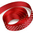Red / White Dots - El Darado Swiss Dot Ribbon - 3/8" x 100 Yards