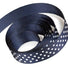Navy / White Dots - El Darado Swiss Dot Ribbon - 3/8" x 100 Yards