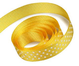 Maize / White Dots - El Darado Swiss Dot Ribbon - 5/8" x 100 Yards