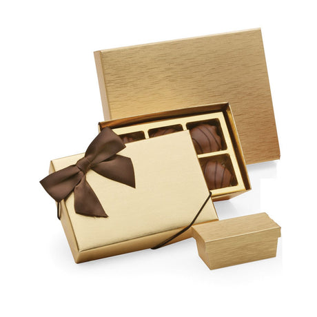 Gold - Ballotin Box - (1/2 lb) 4-3/4 x 3-1/4 x 2"