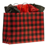 Red Buffalo Plaid - Shopping Bag - 16 x 6 x 12"