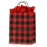 Red Buffalo Plaid - Shopping Bag - 8 x 4-3/4 x 10-1/4"