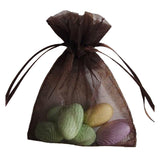 Dark Brown - Flat Organza Bag - 6 x 10"