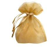 Antique Gold - Flat Organza Bag - 6 x 10"