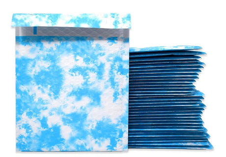 Sky Tie Dye Clouds Bubble Mailers Size 6.5x10 Padded Shipping Bags