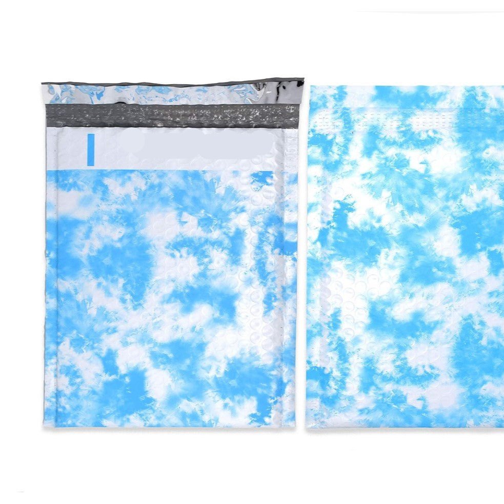 Sky Tie Dye Clouds Bubble Mailers Size 6.5x10 Padded Shipping Bags