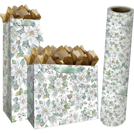 Snowdrift Floral Gift Bags & Wrapping Paper