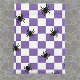 Spider Halloween Poly Mailers Size 6x9 Purple Check Shipping Bags