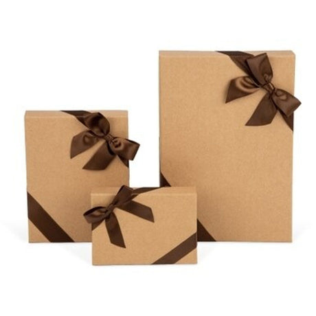 Brown - Satin Bow Stretch Loop - Md. 7/8" width Ribbon / 18-3/4" Loop