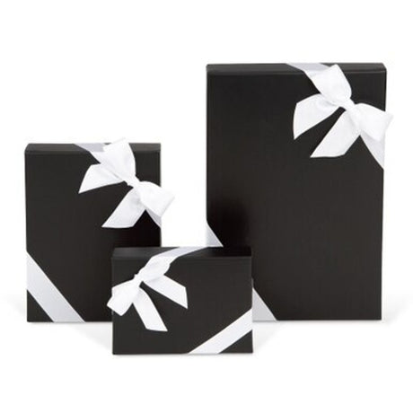White - Satin Bow Stretch Loop - Md. 7/8" width Ribbon / 18-3/4" Loop