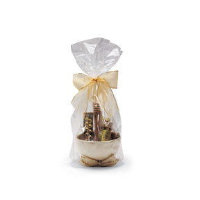 Clear - Round Bottom Gift Basket Bag - 13 x 17-1/2 x 4"