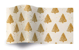 Gemstones Gold Pearl Trees - Tissue - Ream - 20 x 30"