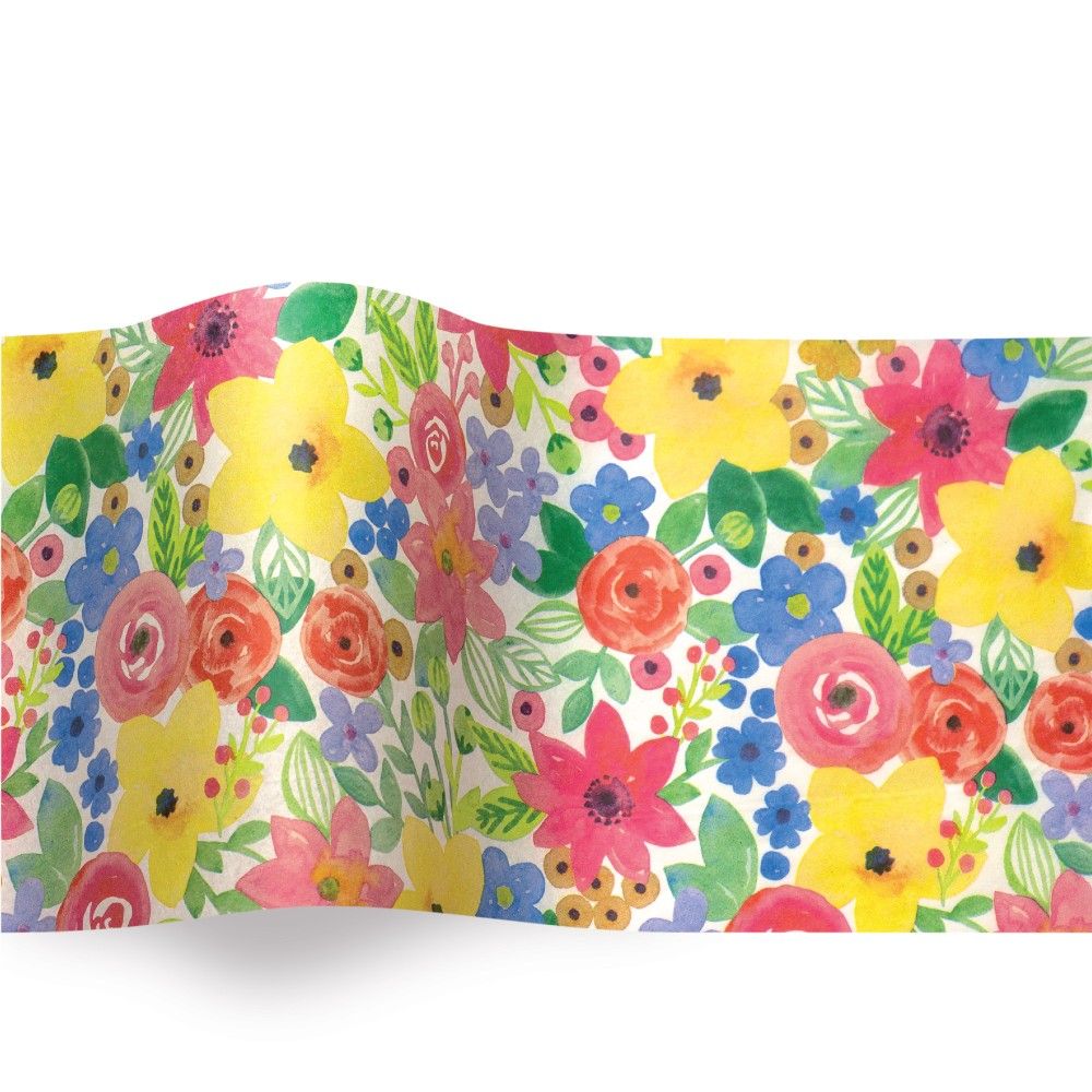 Watercolor Floral - Tissue - Ream - 20 x 30"