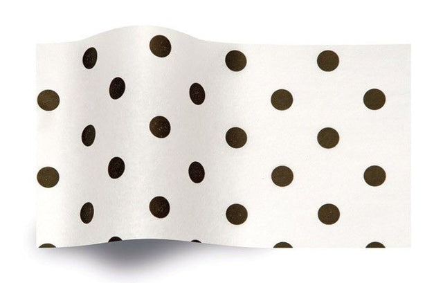 Black Dots On White - Tissue - Ream - 20 x 30"