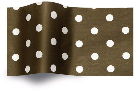 White Dots On Black - Tissue - Ream - 20 x 30"